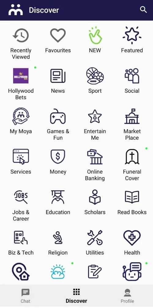 Navigate to the Discover Tab
